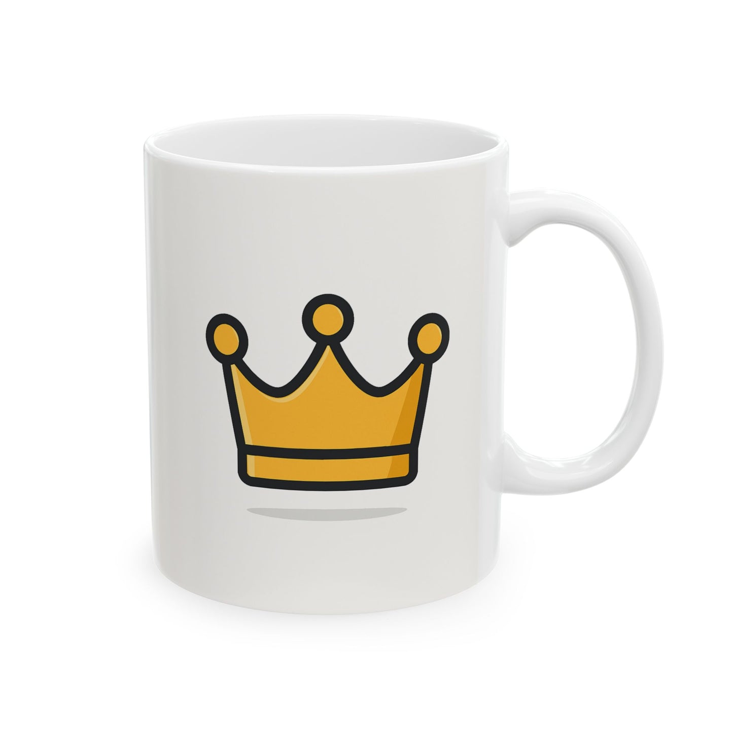 Crowned Mug - Fun Ceramic Coffee Cup for Royalty Lovers, Gift for Birthdays, Celebrations, or Self-Care Days, Unique Drinkware