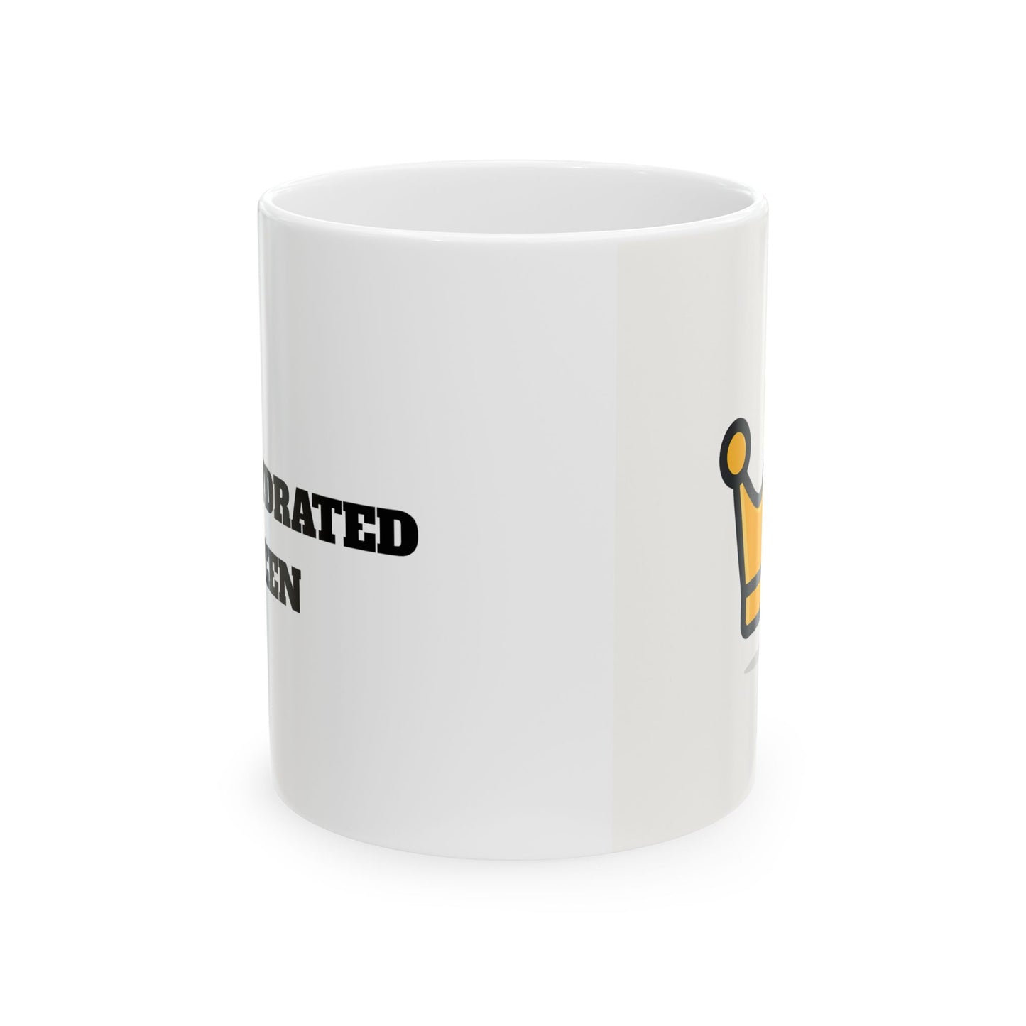 Crowned Mug - Fun Ceramic Coffee Cup for Royalty Lovers, Gift for Birthdays, Celebrations, or Self-Care Days, Unique Drinkware